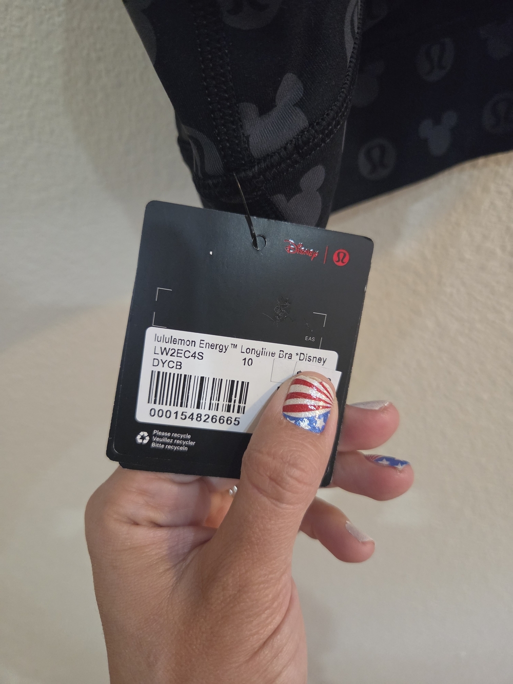 Lululemon x Disney Mickey Logo Energy Longline Sports Bra 10 - Picture 7 of 9